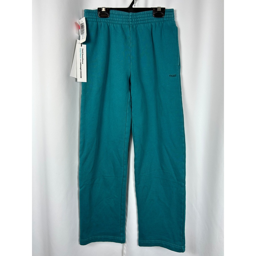 TNA Aritzia Cozy Fleece Perfect Sweatpants Oceanside Teal Midweight XS Regular